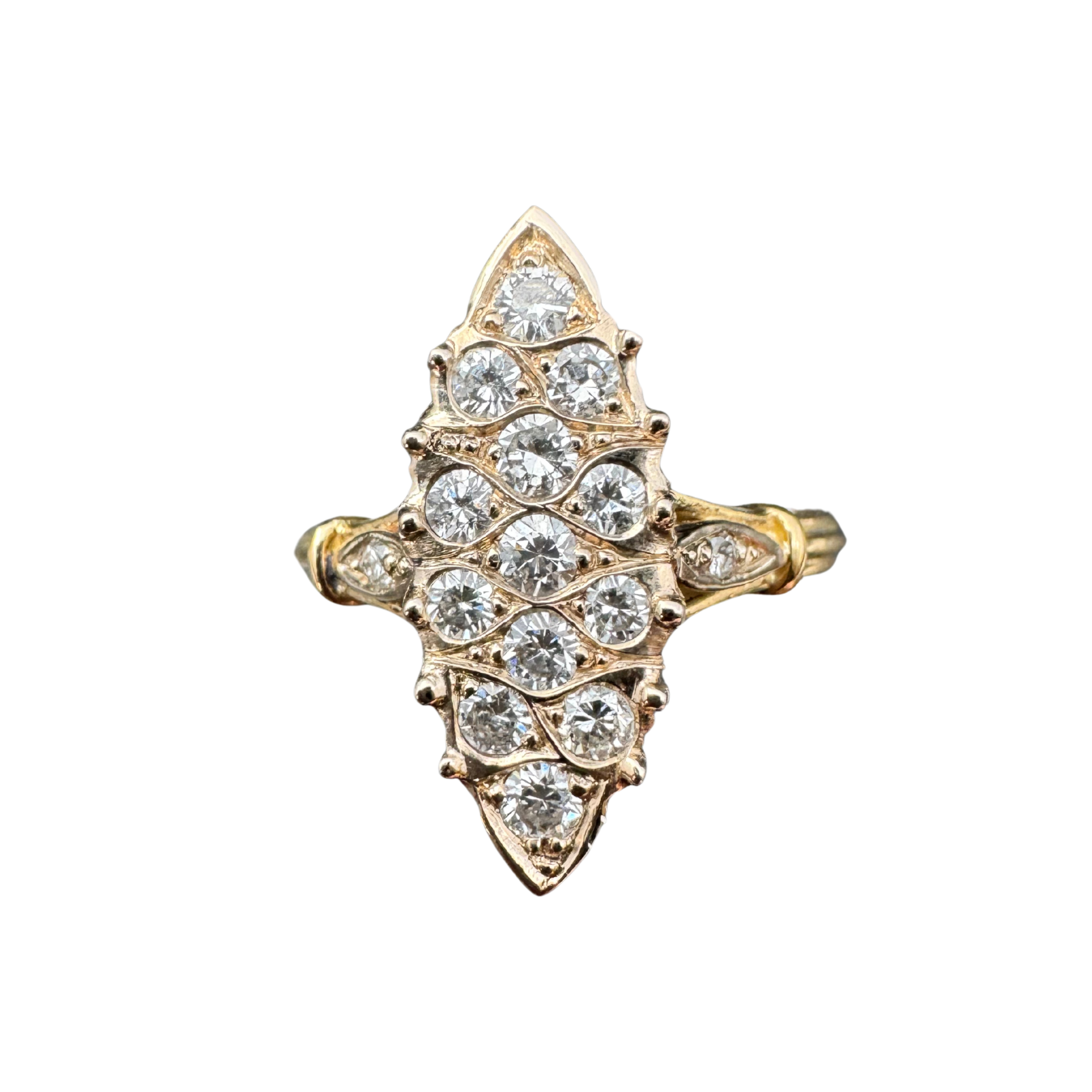 Bague marquise en or